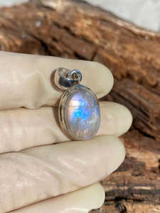 Colgante de Plata de Ley 925, piedra preciosa lunar, joyería de plata hecha a mano, colgante de alineación de Chakra para collares para regalo - Product Image 5