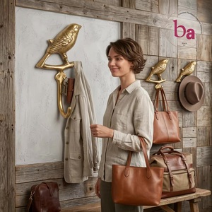 Ba Vintage Bird Wall <b>Hook</b> Cast Iron Handmade Animal Pattern Wall Mounted Single <b>Hook</b> Eco-Friendly Self-adhesive <b>Decorative</b> <b>Coat</b> - Product Image 2