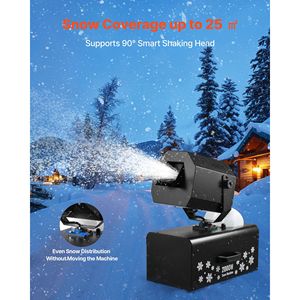 Macchina per la Neve da 2000W ad Alta Potenza con Telecomando Wireless/Cablato, Testa Orientabile a 90 Gradi, Generatore di Neve per Copertura di Ghiaccio Secco - Product Image 3