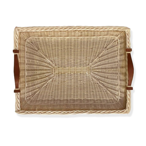 Handwoven Rattan Serving Storage Tray With Handle For Tea <b>Coffee</b> Snack Breakfast Wicker Organizer Tray For <b>Coffee</b> & Dining <b>Table</b> - Product Image 5
