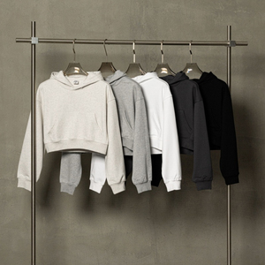 เสื้อฮู้ดดี้โอเวอร์ไซส์ทรงหลวม ผ้าคอตตอนผสม หนัก 440 กรัม รุ่น Heavyweight  แบบเรียบง่าย  รักษ์โลก  สำหรับสาวๆ  สไตล์สตรีทแวร์  ไซส์ใหญ่พิเศษ - Product Image 1