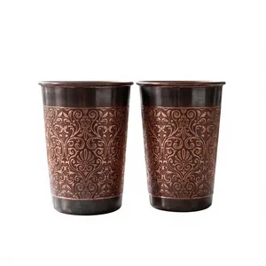 Tazas de Cobre Vintage Hechas a Mano, Taza de Metal con Asa, Ecológica, para Bebidas en el Hogar, Estilo Ayurvédico Tradicional - Product Image 2