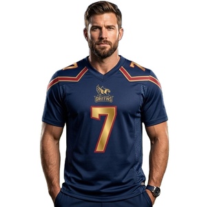 Maillots de football américain imprimés pour hommes, respirants, à séchage rapide, uniforme de football américain, vêtements personnalisés avec logo d'équipe - Product Image 4