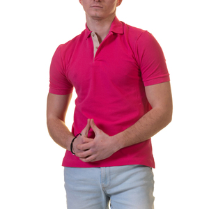 เสื้อโปโลผู้ชายสีน้ำเงินกรมท่า ลายจุด พิมพ์ลาย แขนสั้น ผ้าฝ้าย ระบายอากาศได้ดี ทรงปกติ สวมใส่สบาย - Product Image 5