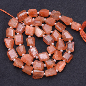 Perles de pierre de soleil naturelle AAA+ de 6 mm à 8 mm, facettées, en forme de pépites, pierres semi-précieuses brutes pour la fabrication de bijoux - Product Image 4