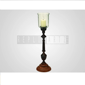 Decorative Natural Wooden <b>Glass</b> <b>Candle</b> <b>Holder</b> Elegant <b>Candle</b> Stand Accent for Wedding Party Event Home Decor Table Centerpiece - Product Image 3