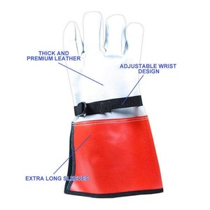 Customize Leather Shell Cotton Liner Welding <b>Gloves</b> Molten Metal Splash Protection <b>Type</b> B for TIG Full Thumb Customizable Brand - Product Image 2