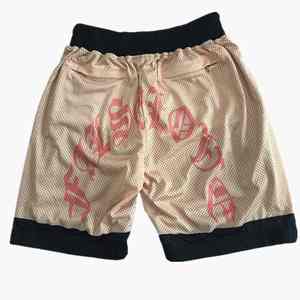 Shorts de basketball personnalisés pour hommes, double maille, coupe ample, imprimé hip-hop, streetwear, avec poches zippées - Product Image 3