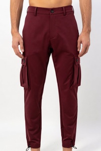 Pantalon cargo vert olive élégant pour femme, coupe ajustée, look chic décontracté pour le bureau, mélange de coton de qualité supérieure - Product Image 1