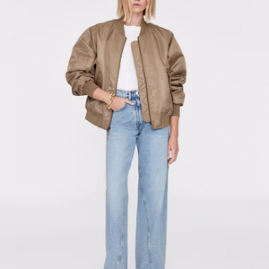 Chaqueta bomber estilo béisbol Annie Bing Leon para mujer, suministro de fábrica. - Product Image 3