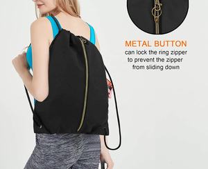 Mochila con cordón ajustable con 3 bolsillos y 2 bolsas interiores, bolsa de natación deportiva - Product Image 4