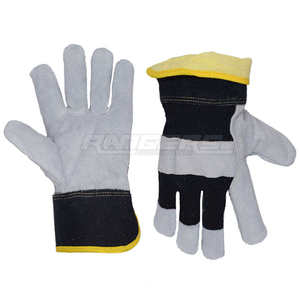 Cow Split Leather Work <b>Gloves</b> Heavy Duty Non Slip Industrial Gardening Farming Construction Private Label Bulk Safety <b>Gloves</b> - Product Image 1