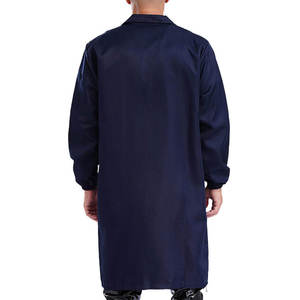 Blouse médicale pour homme la plus vendue, 100 % coton tissé, haute qualité, respirante, manches longues, blanche, unisexe, usage hospitalier, vente en gros - Product Image 2