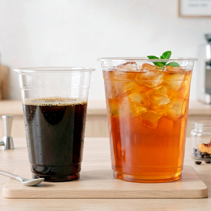 Wholesale 95mm Transparent PP/PET Single Wall Disposable <b>Cups</b> Lids 16 20 22oz <b>Plastic</b> <b>Cup</b> For Tea Coffee Juice Beverages - Product Image 4