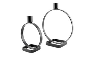 Modern Metal Candle Holder for Home Decor Iron <b>Candlestick</b> Holder with Matte Black Finished Elegant Tabletop Candle Stand - Product Image 4