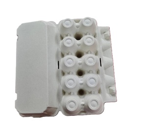 Taiwan 10pcs pack Biodegradable Egg Container with Lock PFAS Free , 10.84x6.89x25cm Factory made 100% biodegradable - Product Image 2