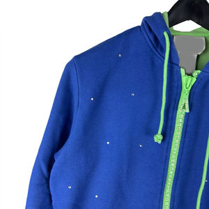 Sweat à capuche d'hiver personnalisé avec broderie, patchs, impression sérigraphique, logo, mélange de strass, entièrement orné de strass, 100% coton, sur mesure - Product Image 2