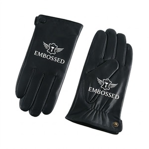 Guantes de Piel de Oveja Genuina de Alta Calidad de Fábrica OEM, Guantes Clásicos Rojos para Mujer, con Decoración de Costuras Finas y Rectas - Product Image 1