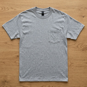 T-shirt pour homme de haute qualité 100% coton, logo personnalisé, t-shirt uni à manches courtes, col rond, avec poche - Product Image 2
