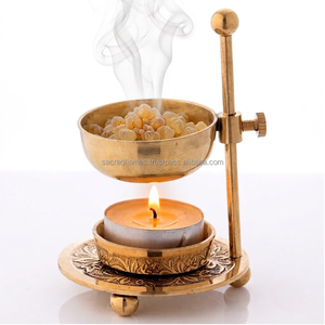 Quemador de Resina y Latón Ajustable en Altura OEM Personalizado, Quemador de Velas de Té con Tornillo Metálico, Incensario de Bakhoor, Proveedor al por Mayor - Product Image 5
