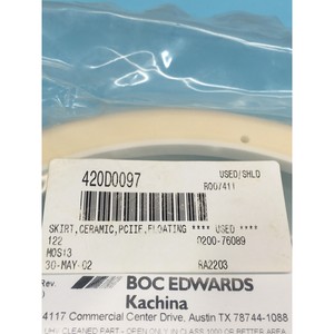 AMAT <b>CERAMIC</b> <b>RING</b>, SKIRT, PCIIE, FLOATING, 122944 - Trusted Global Legacy Semiconductor Equipment and Parts at - Product Image 1