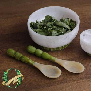 Resin Salad Server with designer look handmade for kitchen dining glossy cutlery for <b>sugar</b> dessert salt salad <b>tea</b> use - Product Image 4