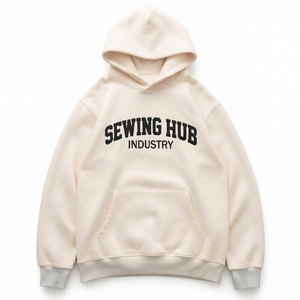 เสื้อฮู้ดดี้สีตามสั่ง 500 GSM ผ้าฝ้ายฟลีซหนานุ่ม สวมใส่สบาย สไตล์ลำลอง ดีไซน์ทันสมัยสำหรับสตรีทแวร์ รับผลิตแบบ OEM จำนวนมาก - Product Image 6
