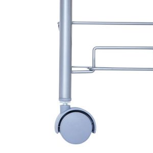 Carrello portaoggetti argentato a quattro strati rimovibile con stile a rete a nido d'ape, comoda soluzione organizzativa - Product Image 5
