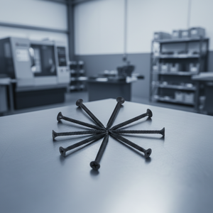 Tornillo para paneles de yeso PDC, clase 8.8, acero al carbono, rosca fina/grosa, punta de taladro, autoperforante, cabeza de campana, negro/gris, métrico/pulgada - Product Image 1