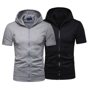 Oferta Caliente: Sudadera con Capucha Ajustada de Manga Corta para Gimnasio y Culturismo, Venta al por Mayor, Personalizada, Barata, Transpirable para Hombre - Product Image 6