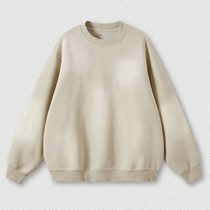 Custom Blank Drop Shoulder Sweatshirt Oversized Crew Neck Heavyweight Cotton Sweatshirt Acid <b>Washed</b> Casual Sweatshirt for Men - Product Image 4