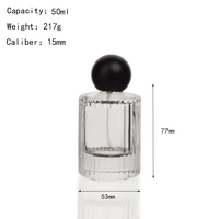 Bouteille de parfum au design personnalisé de 50ml en vrac flacons de parfum vides en verre avec bouchon en pierre
