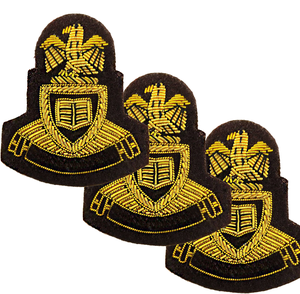 Nouveaux badges brodés au design original, faits à la main avec du fil de métal, fabriqués au Pakistan, forme et taille personnalisées - Product Image 3