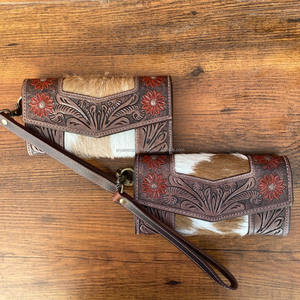 กระเป๋าคลัทช์หนังวัวสำหรับผู้หญิง, สินค้ามาใหม่กระเป๋าคลัทช์หนังวัวแกะสลักมือกระเป๋าคลัทช์หนังสไตล์ตะวันตกสุดหรู - Product Image 4