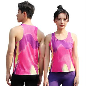 Camiseta Deportiva Elástica de Punto Acanalado para Hombre, 160g, Sin Mangas, para Fitness, OEM ODM - Product Image 1
