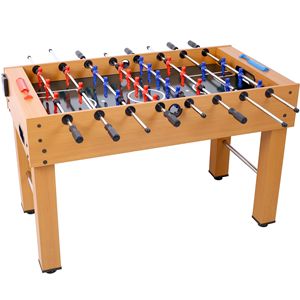 Mesa de Futbolín Hurricane de 54 Pulgadas con Acabado Cerezo Claro, Puntuación Analógica y Accesorios Marrones Gratis para Salas de Juego Familiares - Product Image 3