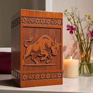 Urne funéraire en bois et résine gravée sur mesure : Urne commémorative pour animaux de compagnie/humains, souvenir commémoratif par AYAANS - Product Image 3