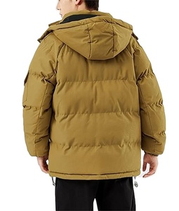 Men's Women's Winter Quilted Puffer Jacket Waterproof Anti-Bacterial Casual Detachable Hood Thickened Stand Windproof Warm Front - Product Image 6