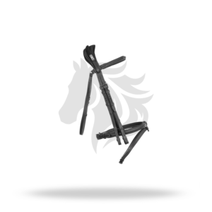 Bridon anatomique avec surpiqûres décoratives, taille complète, pour l'équitation anglaise, confort du cheval - Product Image 1