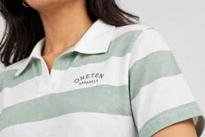 110 APPARELS <b>Women's</b> Striped Sporty <b>Tank</b> <b>Top</b> Short Sleeve 100% Cotton 220g Fabric - Product Image 6