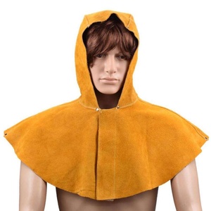 Casquette de sécurité industrielle robuste la plus vendue, équipement de protection de soudage en cuir croûte ignifuge de haute qualité, certifiée CE - Product Image 2
