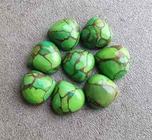 Turquoise Verte Naturelle en Forme de Cœur, Cabochon Calibré, Pierre Précieuse Libre pour Bijoux, Pierre de Guérison en Cristal - Product Image 6