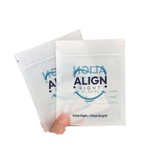 Bolsas Personalizadas para Alineadores Dentales Transparentes con un Lado Transparente, Reutilizables, con Cierre Hermético, Bolsas de Mylar con Cierre para Alineadores - Product Image 1