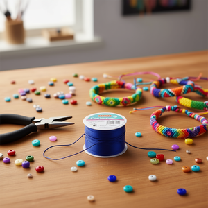 Corda in nylon fluorescente blu da 2,5 mm x 10 m per braccialetti - Product Image 2