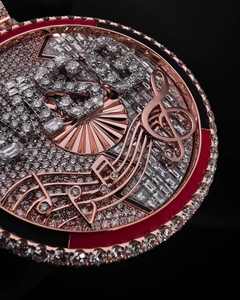 Pendentif personnalisé en argent sterling S925, diamant moissanite, plaqué or rose, émaillé rouge et noir, bijoux hip-hop glacés - Product Image 4