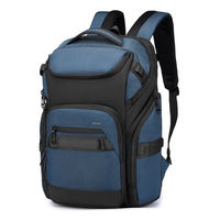 Sac à dos pour ordinateur portable unisexe, imperméable, antivol, avec fermeture éclair, tendance, pour affaires, 20 pouces, en nylon Oxford, avec bretelles à coussin d'air