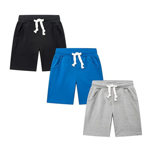 Shorts en coton pour enfants High Street, lot de 3, respirants, séchage rapide, taille élastique, mode été - Product Image 3