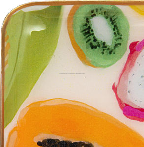 Plateau de service en métal émaillé fait à la main à forte demande Illustration richement détaillée Table à manger pratique pour la maison Utiliser toutes les pièces - Product Image 4