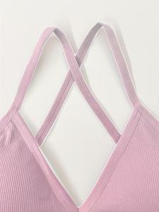 Lightweight High Support Yoga Sports Bra with Front Logo Breathable Quick Dry Fabric Custom Colors & Logo Custom Sizes for Women - Product Image 3