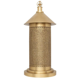 Lanterne Hurricane Vintage en Laiton Antique avec Poignée, Support de Bougie Décoratif en Métal et Verre, Lampe à Poser ou Suspendre pour Sol ou Table, Vente en Gros - Product Image 2